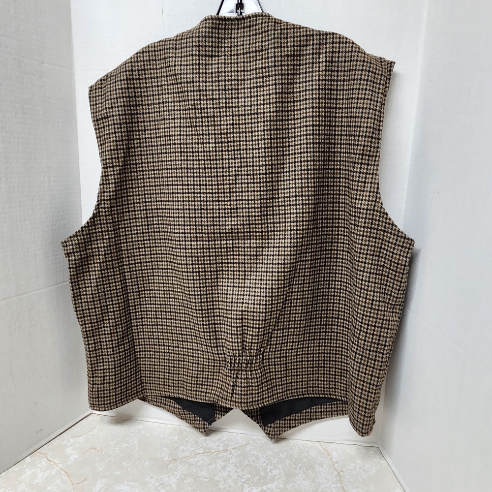 Schaefer Outfitter Laramie Western Wool Blend Vest 3XL Gun Club Houndstooth New - Picture 8 of 11